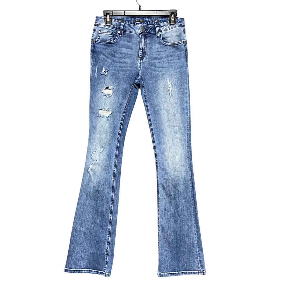 Miss Me Bootcut Jeans Women's 28 Medium Wash Distressed Mid Rise Denim M1001B54 - Picture 1 of 11
